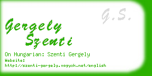 gergely szenti business card